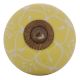 Yellow Floral Embossed Cabinet knob